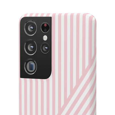 Aesthetic Sweet Pink Stripes Cute Phone Case Sleek Snap - For iPhone 17 Pro Max iPhone 16 Pro iPhone 15 Iphone 14 Plus 13 Pro 12 11 10 Gift