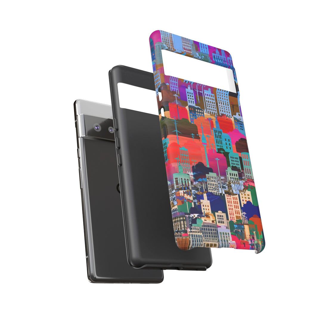 Cute Samsung Case | Cool Iphone Case | Summer City Skyline, Samsung S24, S23, S22, S21, IPhone 15 Case | Iphone 14 Case, Iphone 13 Case - Studio40ParkLane