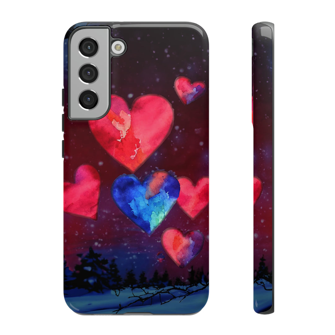 Cute Samsung Phone Case | Aesthetic Samsung Phone Case | Galaxy S23, S22, S21, S20 | Luxury case, Rising Hearts Night Phone Case - Studio40ParkLane