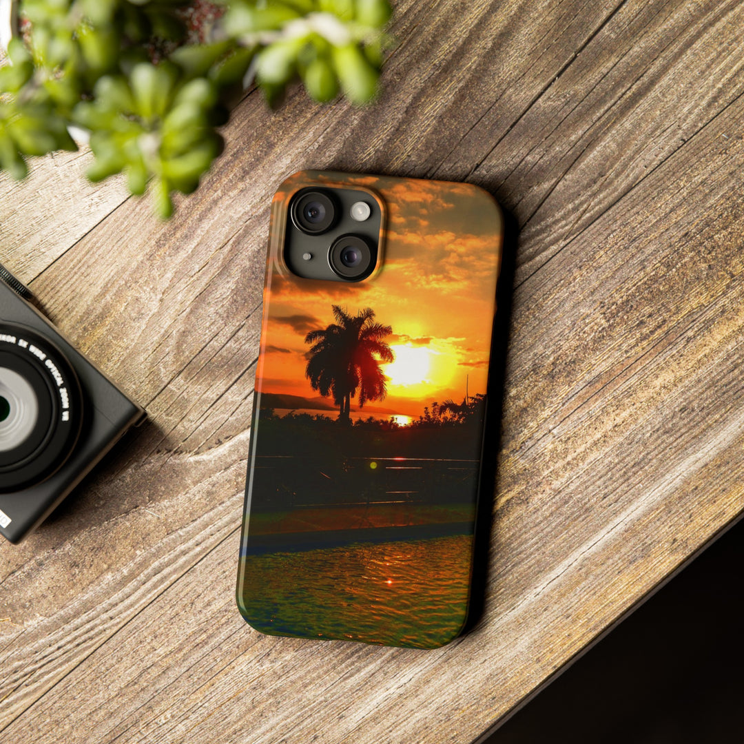 Slim Cute Phone Cases for Iphone - | iPhone 15 Case | iPhone 15 Pro Max Case, Iphone 14 Case, Iphone 14 Pro Max, Iphone 13, Summer Jamaica Sunset - Studio40ParkLane