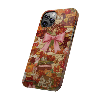 New England fall Coquette Collage Cute Phone Case for Iphone 16 - | iPhone 15 Pro Max Case | iPhone 14 Case Iphone 13 12 11 10 9 8 7 X XS - Studio40ParkLane