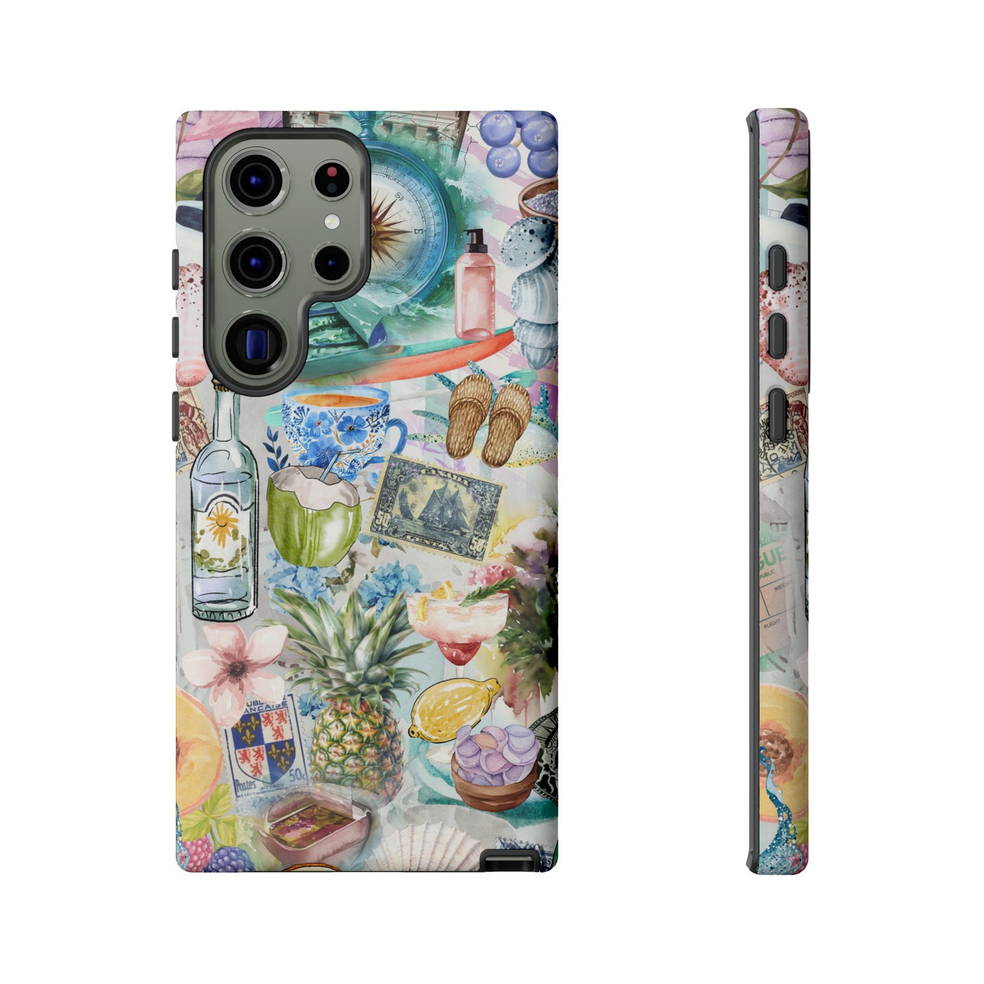 Impact Resistant, Travel Coquette Collage, Cute Phone Cases for Samsung S24, S23, S22, S21, IPhone 15 pro Iphone 14 pro Iphone 13 IPhone 12 Iphone 11