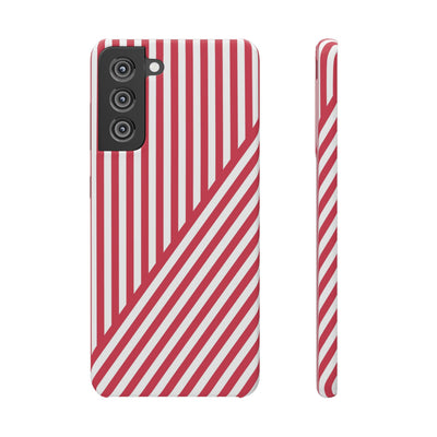 Aesthetic Winterberry Red Stripes Cute Phone Case Sleek Snap - For iPhone 17 Pro Max iPhone 16 Pro iPhone 15 Iphone 14 Plus 13 Pro 12 11 10 Gift - Studio40ParkLane
