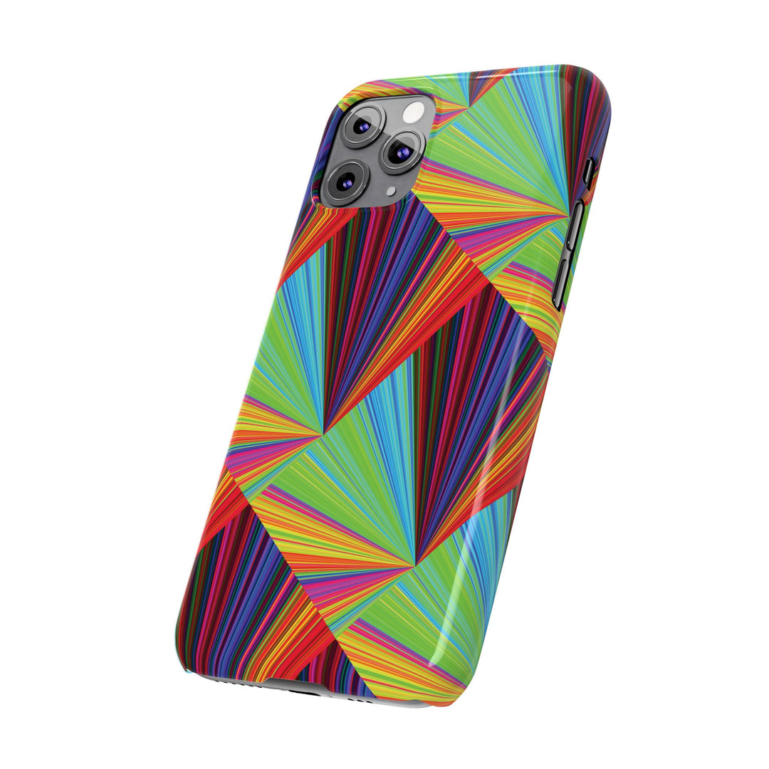 Slim Triangle Kaleidoscope Colors Gift for Her Cute Phone Cases for Iphone 16 Case | iPhone 15 Case | iPhone 15 Pro Max Case, Iphone 14, Iphone 14 Pro Max, Iphone 13, 12, 11, 10, 8,7 - Studio40ParkLane