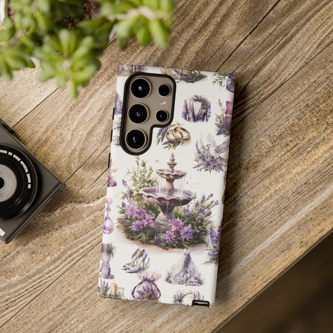 Impact Resistant, Lavender Wedding, Cute Phone Cases for Samsung S24, S23, S22, S21, IPhone 15 pro Iphone 14 pro Iphone 13 IPhone 12 Iphone 11 - Studio40ParkLane