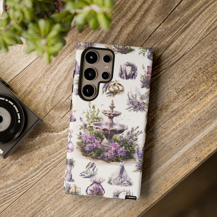 Impact Resistant, Lavender Wedding, Cute Phone Cases for Samsung S24, S23, S22, S21, IPhone 15 pro Iphone 14 pro Iphone 13 IPhone 12 Iphone 11 - Studio40ParkLane
