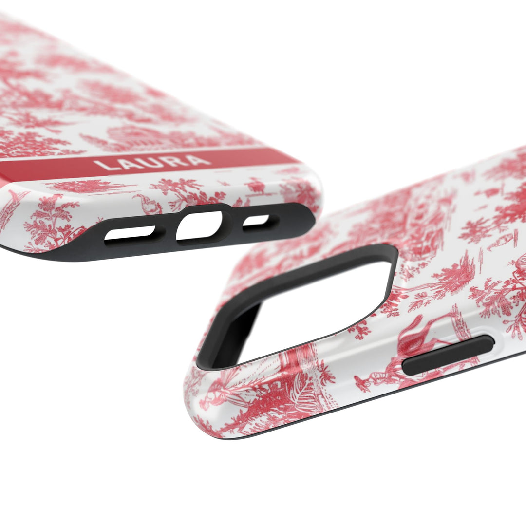 Magsafe French Toile Personalized Initial Custom Gift for Her Cute Phone Cases for Iphone 16 Pro Max | iPhone 15 Case | iPhone 15 Pro Max Case, Iphone 14, 13, 12, 11, 10, 8, 7 - Studio40ParkLane
