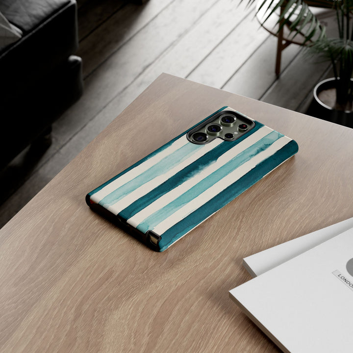 Tough Cute Green Stripes Phone Case, for IPhone 17 Pro Max | Iphone 17 Air, Iphone 16, IPhone 15, 14 13 12, Samsung Galaxy S26, S25, S24, S23