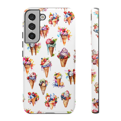 Impact Resistant, Summer Icecream, Cute Phone Cases for Samsung S24, S23, S22, S21, IPhone 15 pro, Iphone 14 pro, Iphone 13 IPhone 12, Iphone 11