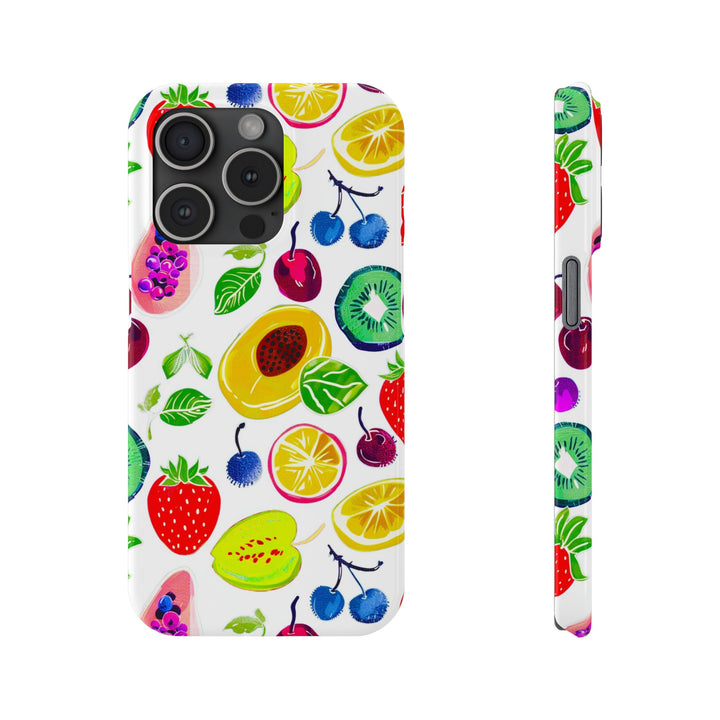 Slim Cute Phone Cases for Iphone | iPhone 15 Case | iPhone 15 Pro Max Case, Iphone 14, Iphone 14 Pro Max, Iphone 13, Summer Fruit Mix - Studio40ParkLane
