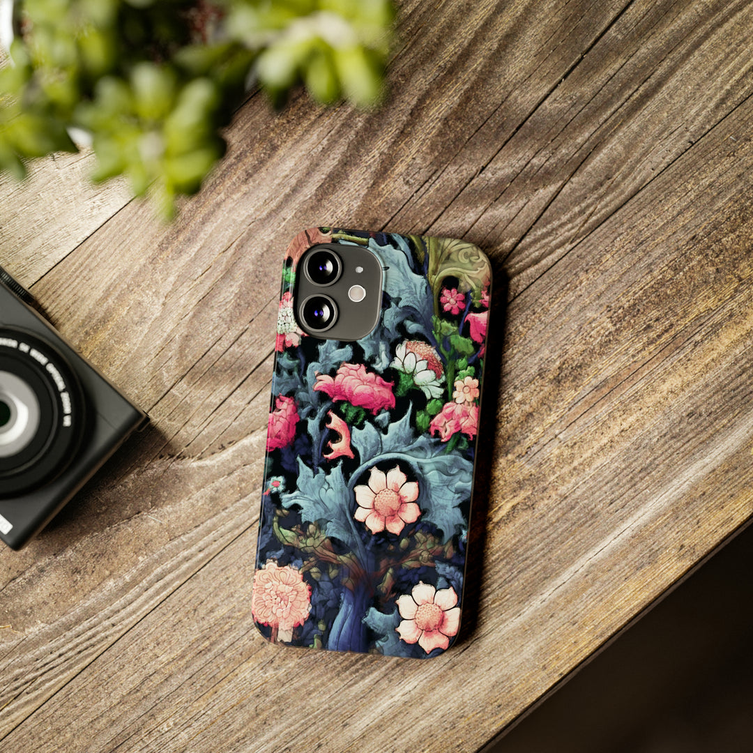 Slim Cute Phone Cases for Iphone - | iPhone 15 Case | iPhone 15 Pro Max Case, Iphone 14 Case, Iphone 14 Pro Max, Iphone 13, Flowers Scene - Studio40ParkLane