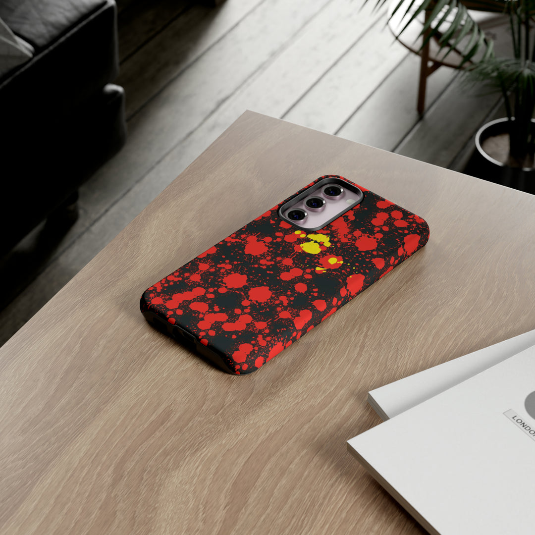 Cool Phone Case | Aesthetic Phone Case | Paint Splash Red Yellow | For Samsung Galaxy S23, S22, S21, S20 | Luxury Double Layer | Cute - Studio40ParkLane
