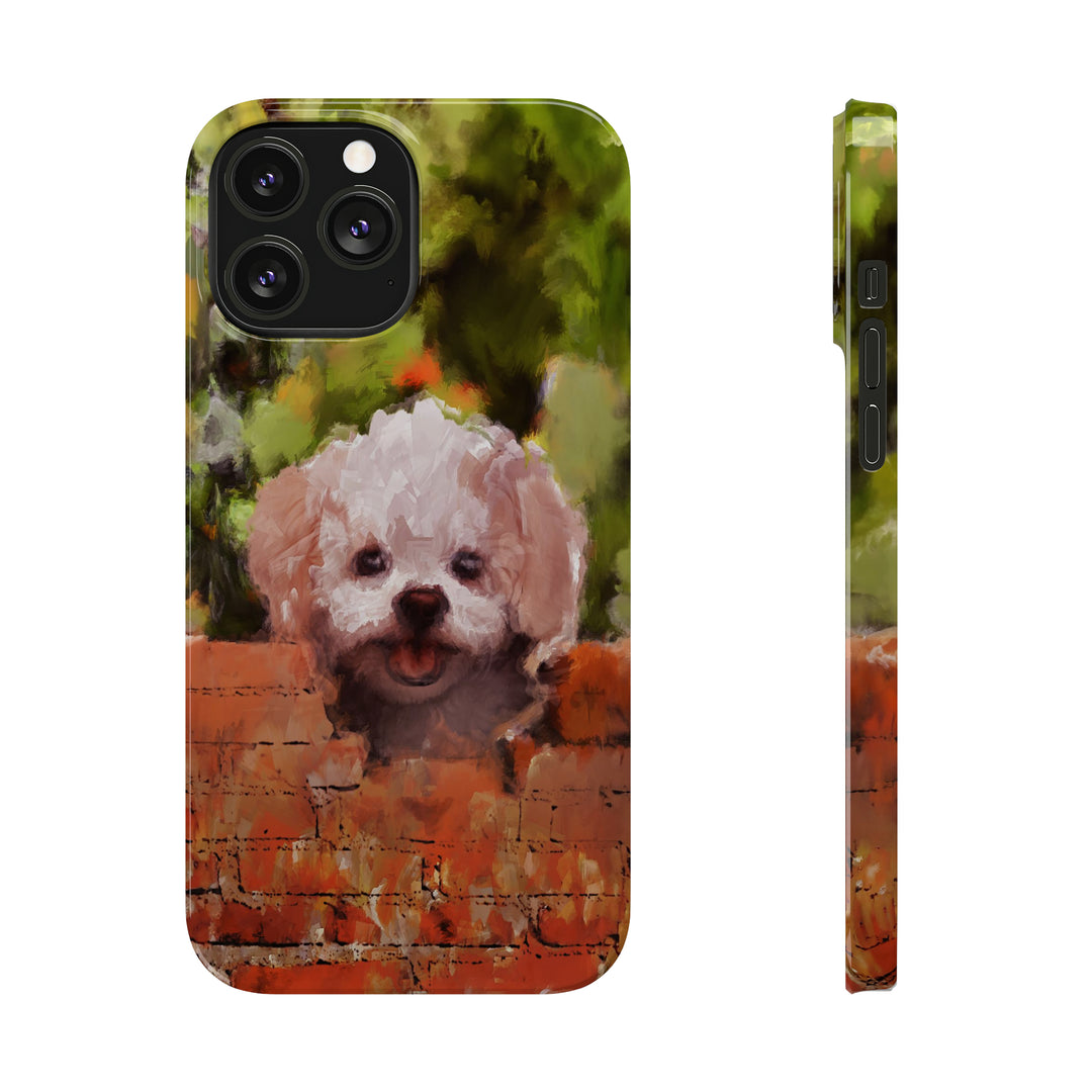 Slim Cute Phone Cases for Iphone - | iPhone 15 Case | iPhone 15 Pro Max Case, Iphone 14 Case, Iphone 14 Pro Max, Iphone 13, Bichon Frise Dog - Studio40ParkLane
