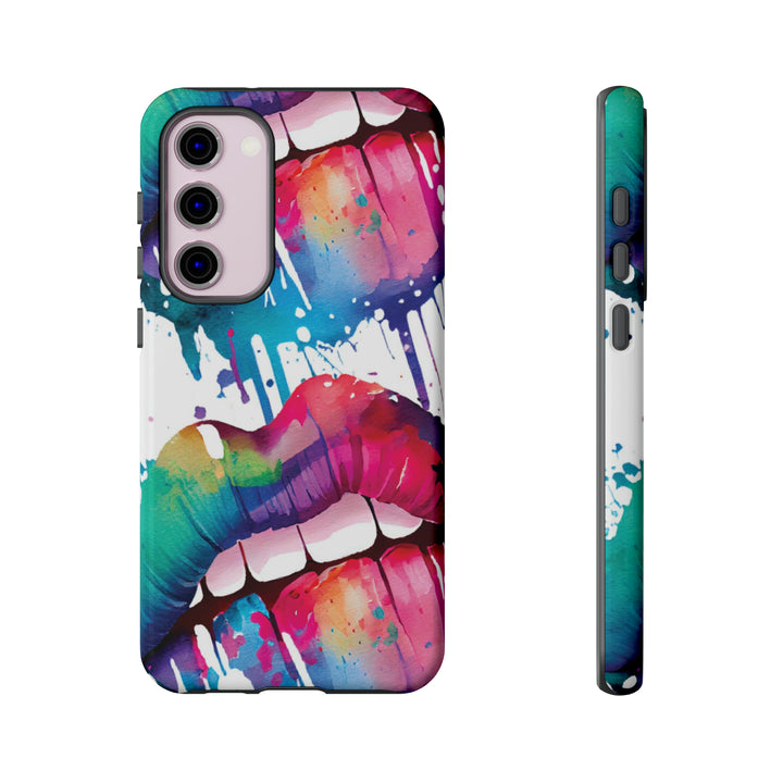 Cute Samsung Phone Case | Aesthetic Samsung Phone Case | Smile Lips Colorful | Galaxy S23, S22, S21, S20 | Luxury Double Layer | Cool - Studio40ParkLane