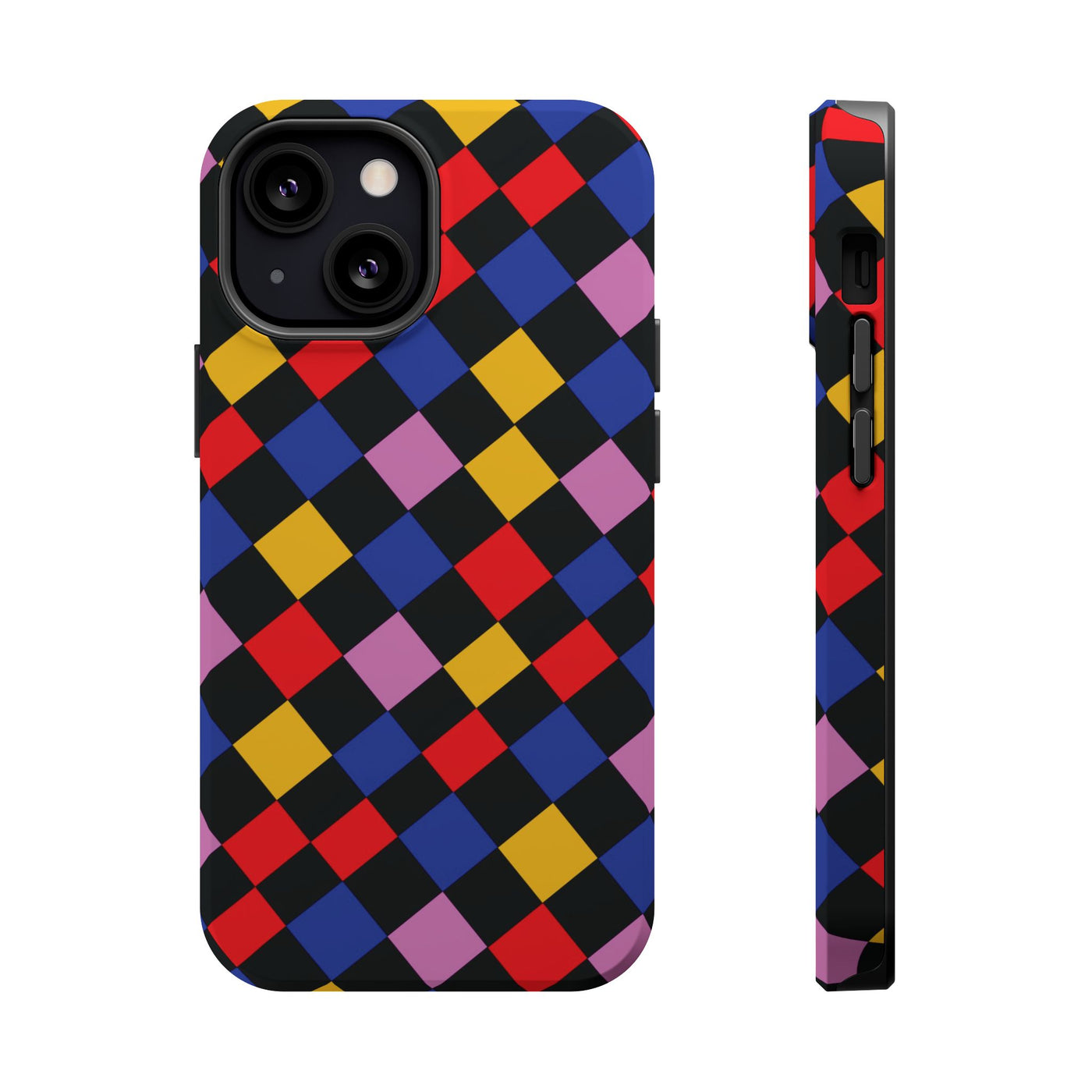 Aesthetic Colorful Checkerboard Tough Magsafe Phone Case - For iPhone 17 Pro Max iPhone 16 Pro iPhone 15 Iphone 14 Plus 13 Pro 12 11 Gift - Studio40ParkLane
