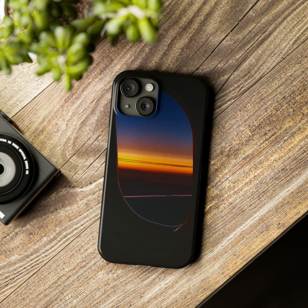 Slim Cute Phone Cases for Iphone - | iPhone 15 Case | iPhone 15 Pro Max Case, Iphone 14 Case, Iphone 14 Pro Max, Iphone 13, Airplane Window Sunset - Studio40ParkLane
