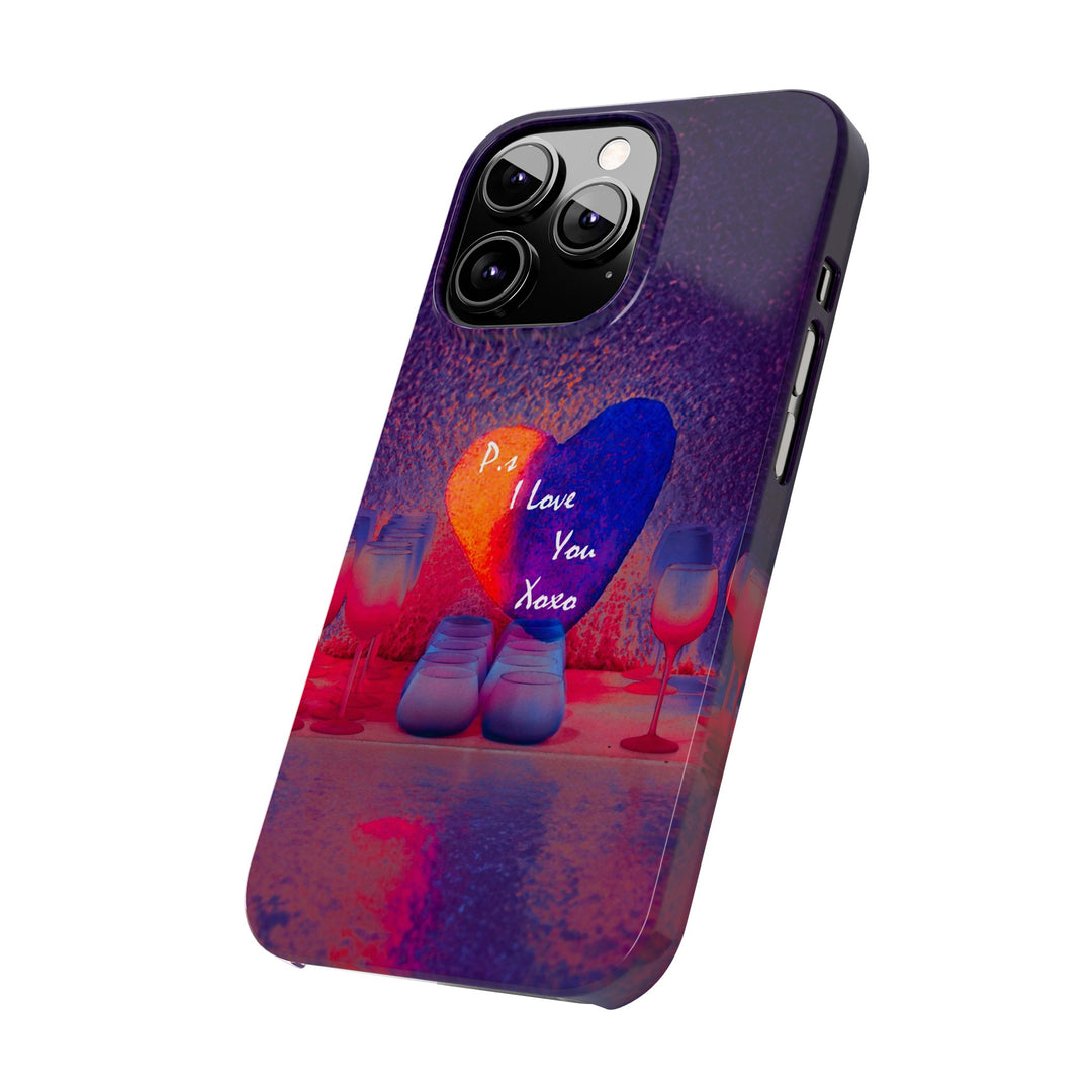 Slim Cute Phone Cases for Iphone - | iPhone 15 Case | iPhone 15 Pro Max Case, Iphone 14 Case, Iphone 14 Pro Max, Iphone 13, PS I Love You Heart - Studio40ParkLane