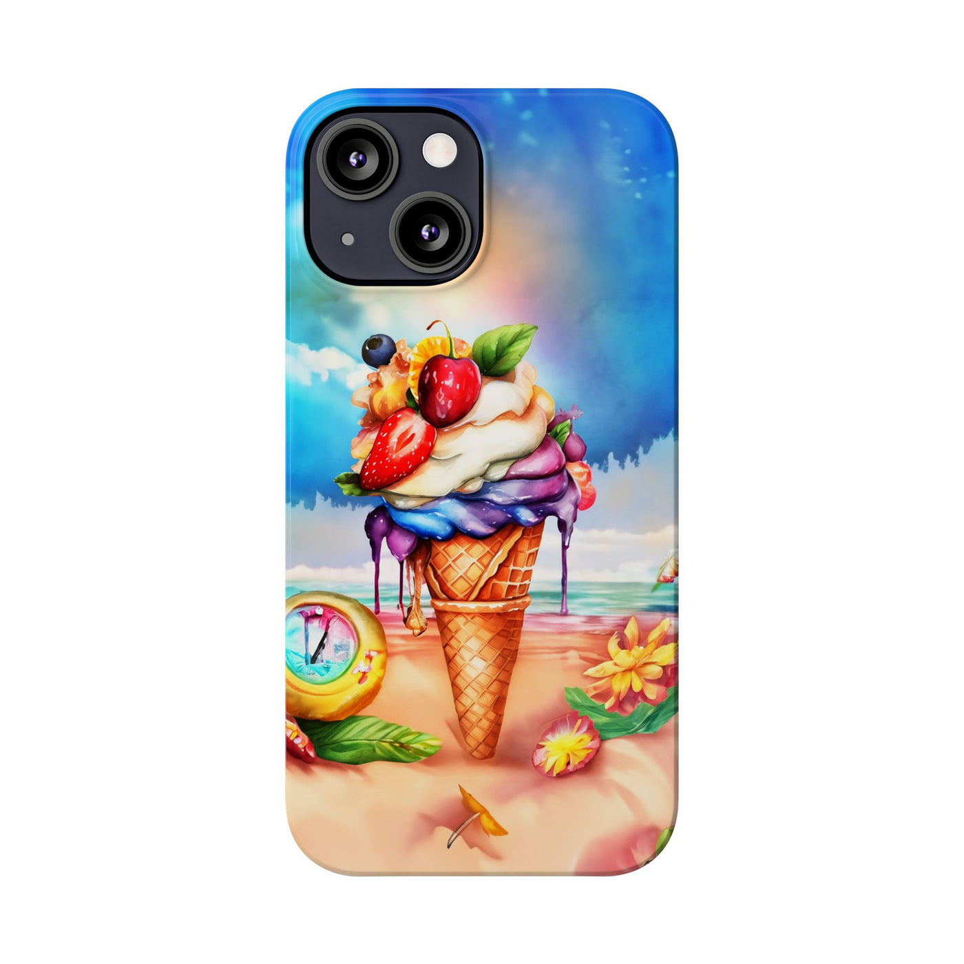 Slim Summer Ice Cream Cone Slim Cute Phone Cases for Iphone  | iPhone 15 Case | iPhone 15 Pro Max Case, Iphone 14, Iphone 14 Pro Max, Iphone 13