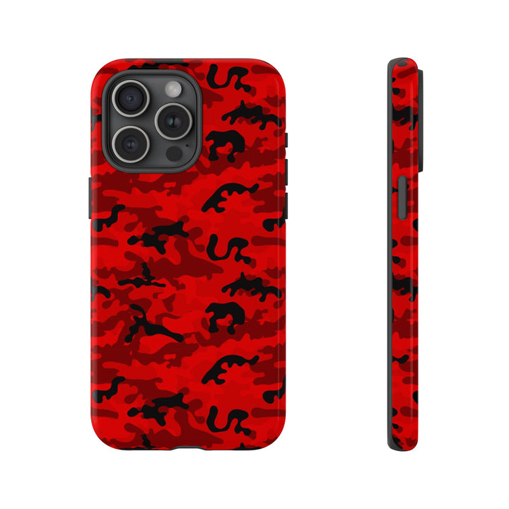Impact Resistant, Red Camo Camouflage, Cute Phone Cases for Samsung S24, S23, S22, S21, IPhone 15 pro Iphone 14 pro Iphone 13 IPhone 12 Iphone 11 - Studio40ParkLane