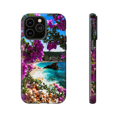 Impact Resistant, Bougainvillea Seaview, Cute Phone Cases for Samsung S24, S23, S22, S21, IPhone 15 pro Iphone 14 pro Iphone 13 IPhone 12 Iphone 11