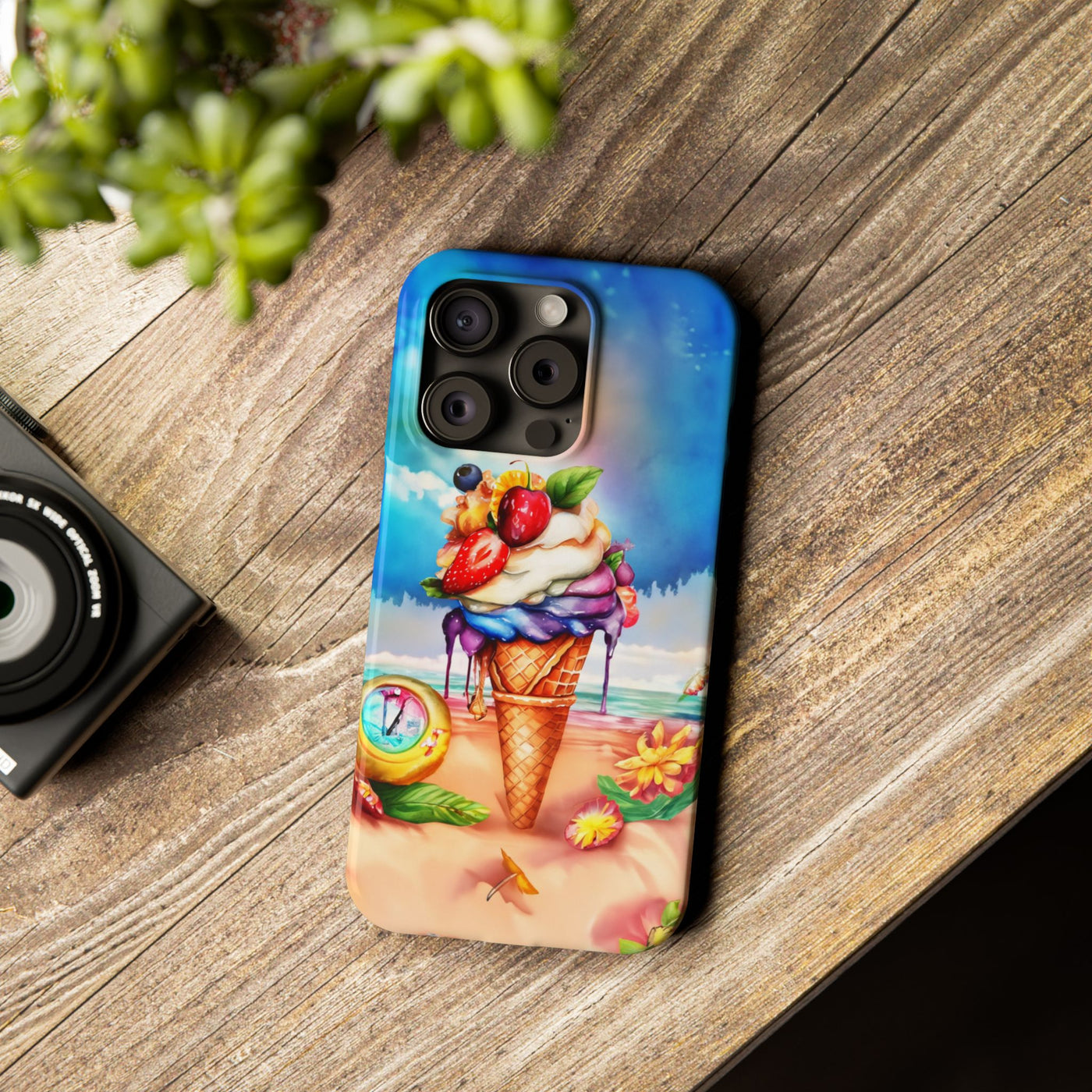 Summer Ice Cream Cone Slim Cute Phone Cases for Iphone  | iPhone 15 Case | iPhone 15 Pro Max Case, Iphone 14, Iphone 14 Pro Max, Iphone 13