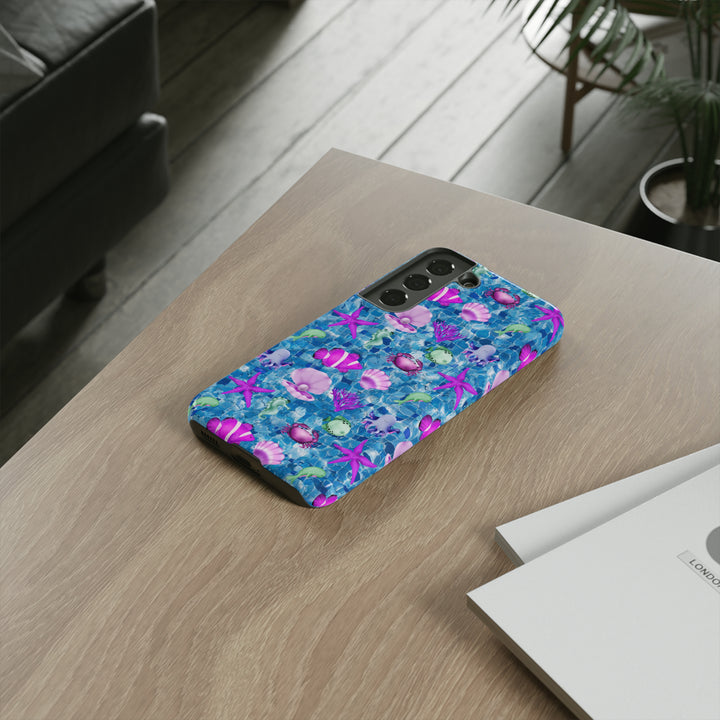 Cute Samsung Phone Case | Aesthetic Samsung Phone Case | Galaxy S23, S22, S21, S20 | Blue Pink Under The Sea, Protective Phone Case - Studio40ParkLane