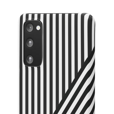 Aesthetic Black White Stripes Cute Phone Case Sleek Snap - For iPhone 17 Pro Max iPhone 16 Pro iPhone 15 Iphone 14 Plus 13 Pro 12 11 10 Gift - Studio40ParkLane