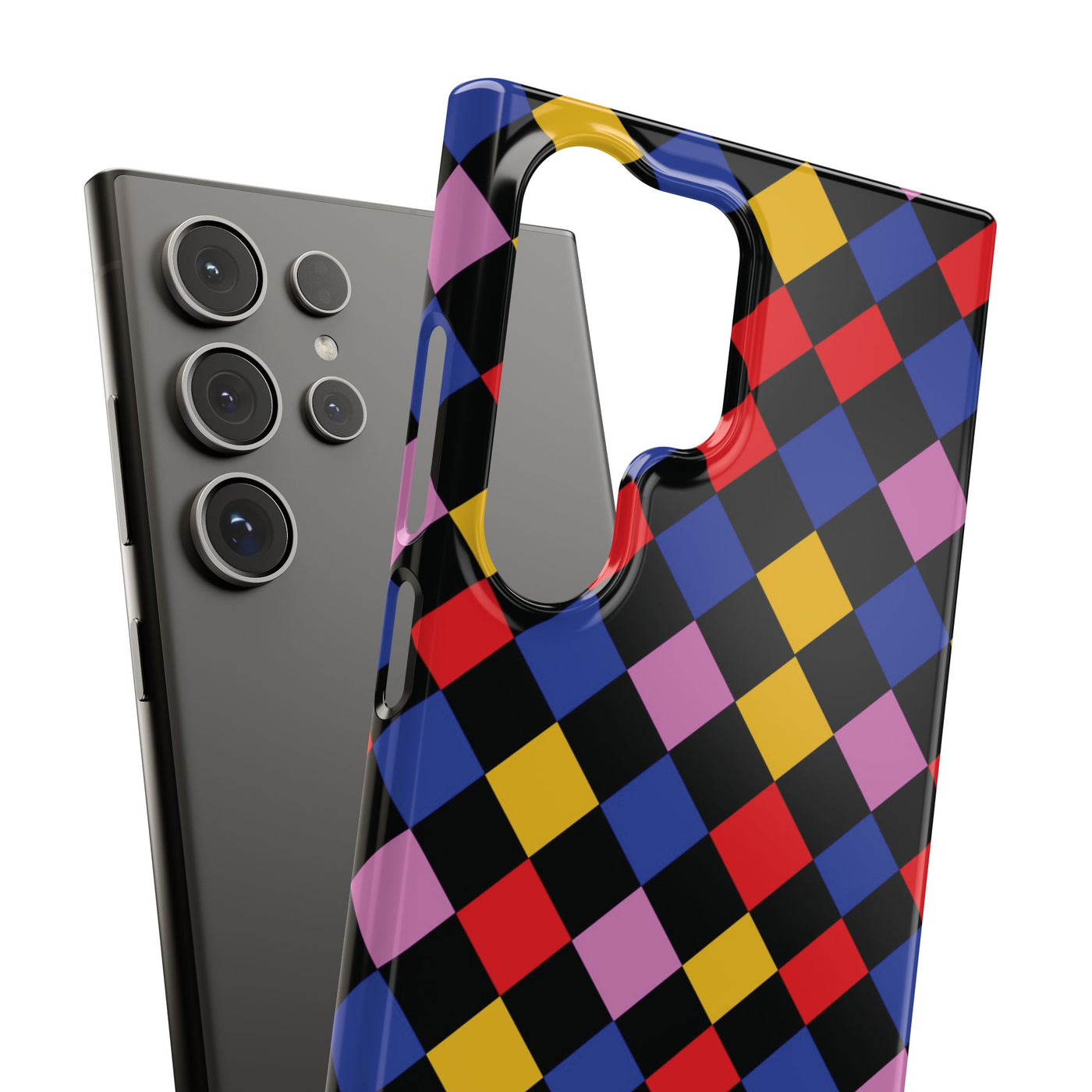 Colorful Checkerboard Cute Phone Case - Sleek Snap - for iPhone 16 15 14 13 12 11 Max Pro Plus Samsung Galaxy S24 S23 S22 S21 S20 Plus Ultra - Studio40ParkLane