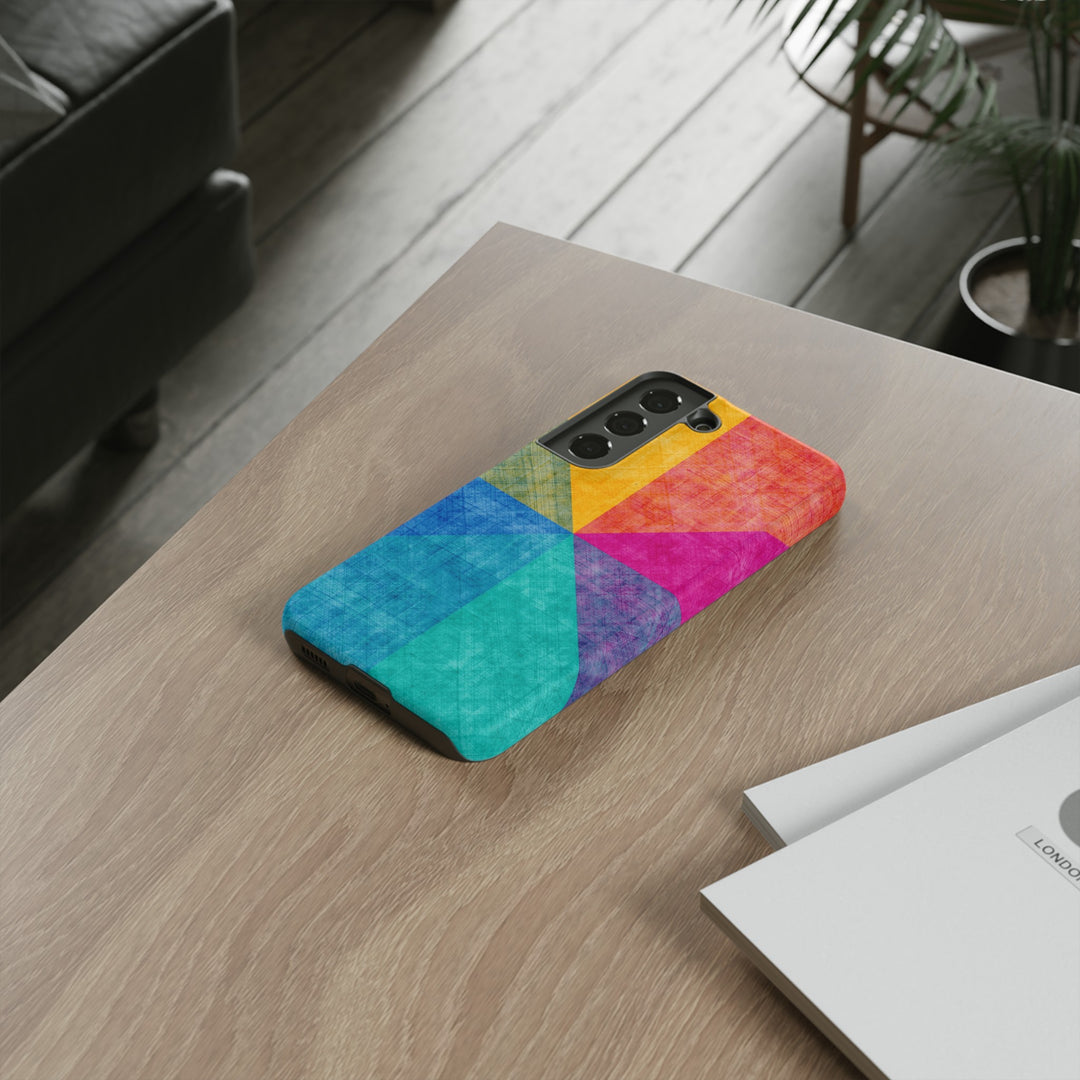 Impact Resistant, Colored Shapes, Cute Phone Cases for Samsung S24, S23, S22, S21, IPhone 15 pro Iphone 14 pro Iphone 13 IPhone 12 Iphone 11 - Studio40ParkLane