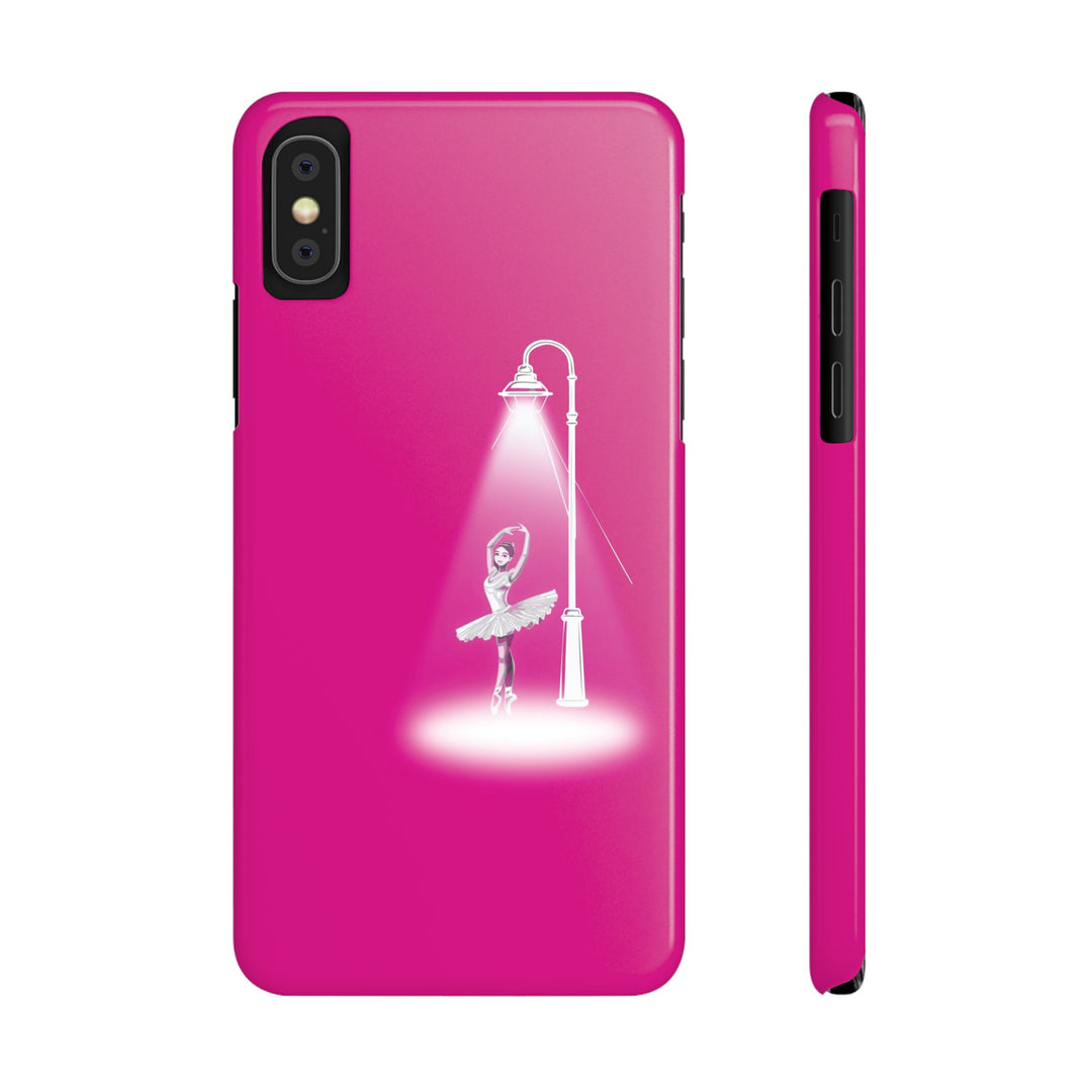 Slim Pink Ballet Dancer Spotlight Gift for Her Cute Phone Cases for Iphone 16 Pro Max | iPhone 15 Case | iPhone 15 Pro Max Case, Iphone 14, 13, 12, 11, 10, 8, 7 - Studio40ParkLane