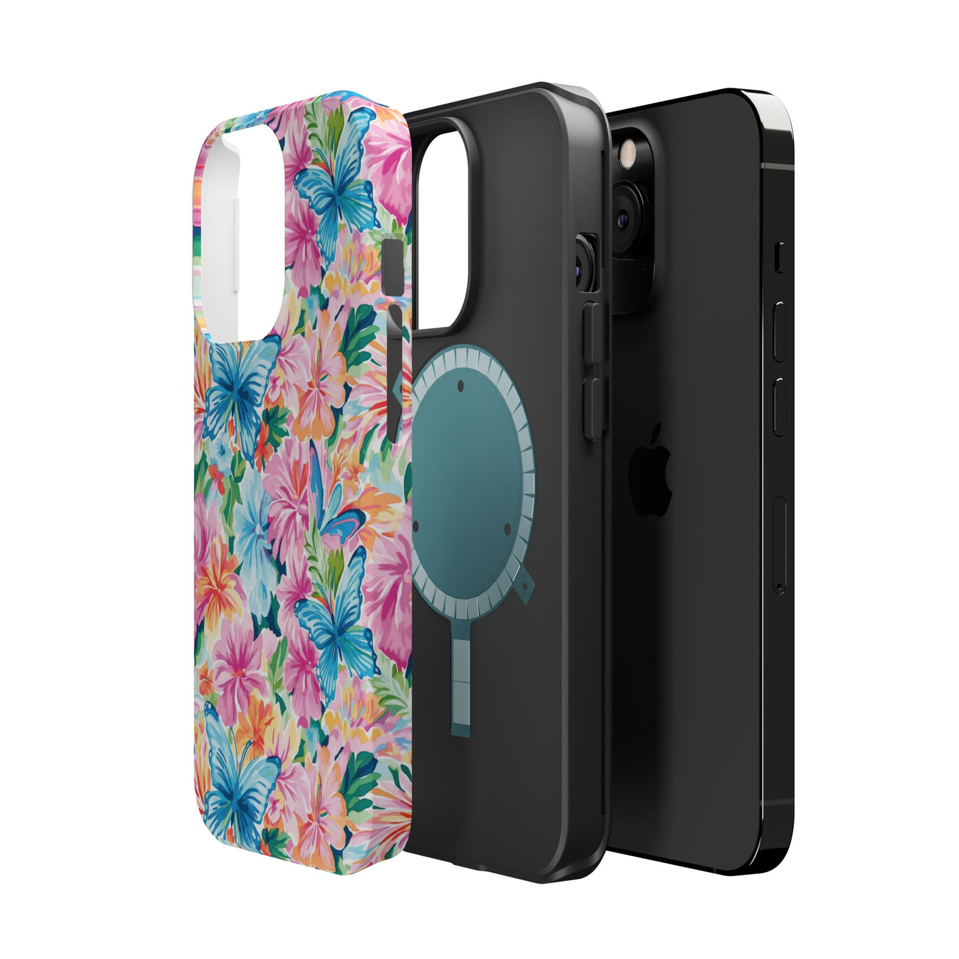 Butterflies Flowers Magsafe Cute Phone Case for Iphone Gift for Her, iPhone 16 Case iPhone 15 Pro Max Case, Iphone 14, Iphone 14 Pro Max, 13, 12