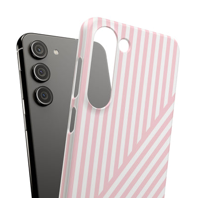 Aesthetic Sweet Pink Stripes Cute Phone Case Sleek Snap - For iPhone 17 Pro Max iPhone 16 Pro iPhone 15 Iphone 14 Plus 13 Pro 12 11 10 Gift