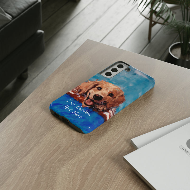Personalize this Cute Samsung Phone Case | Golden Retriever Dog Samsung Phone Case | Galaxy S23, S22, S21, S20 | Personalized Samsung Cases - Studio40ParkLane