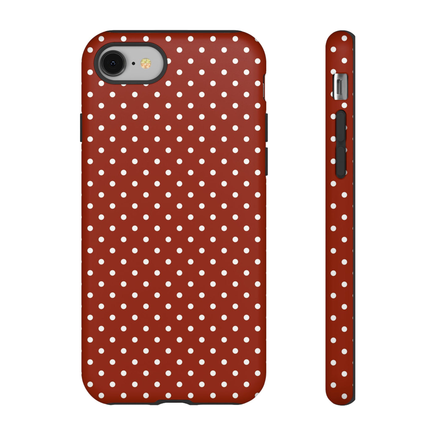 Aesthetic Tough Clay Red Polka Dots Premium Phone Case - For iPhone 17 Pro Max iPhone 16 Pro iPhone 15 Iphone 14 Plus 13 Pro 12 11 10 XR XS - Studio40ParkLane