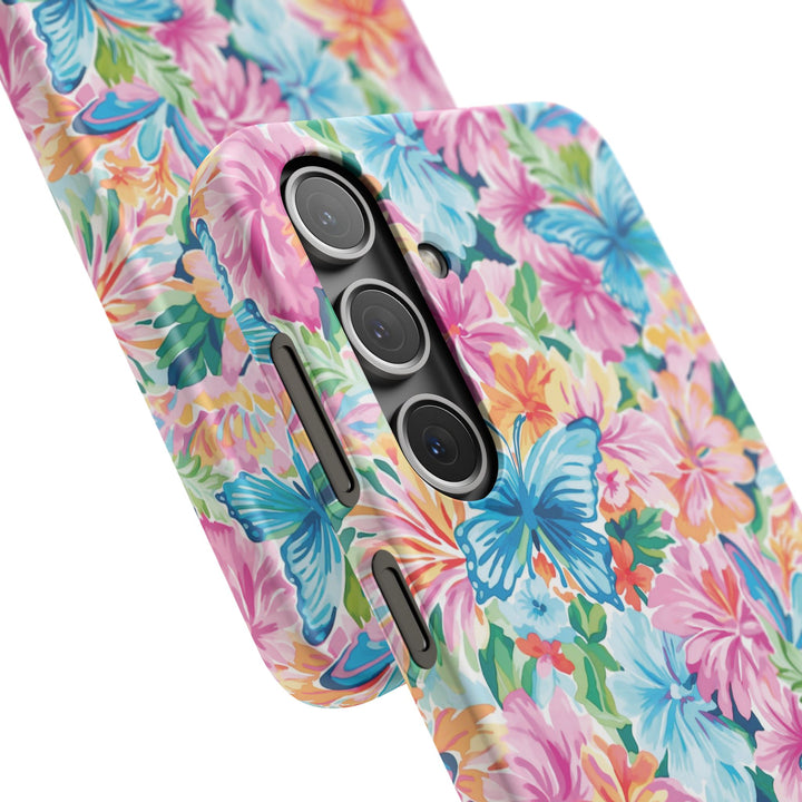 Sleek Snap Butterflies Flowers Cute Phone Case for iPhone 16 15 14 13 12 11 X Xs Max Xr Pro Plus Samsung Galaxy S24 S23 S22 S21 S20 Ultra