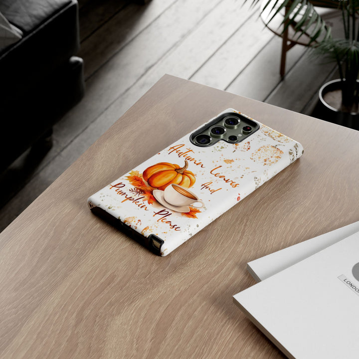 Impact Resistant, Fall Leaves Pumpkin Pie, Cute Phone Cases for Samsung S24, S23, S22, S21, IPhone 15 pro Iphone 14 pro Iphone 13 IPhone 12 Iphone 11 - Studio40ParkLane