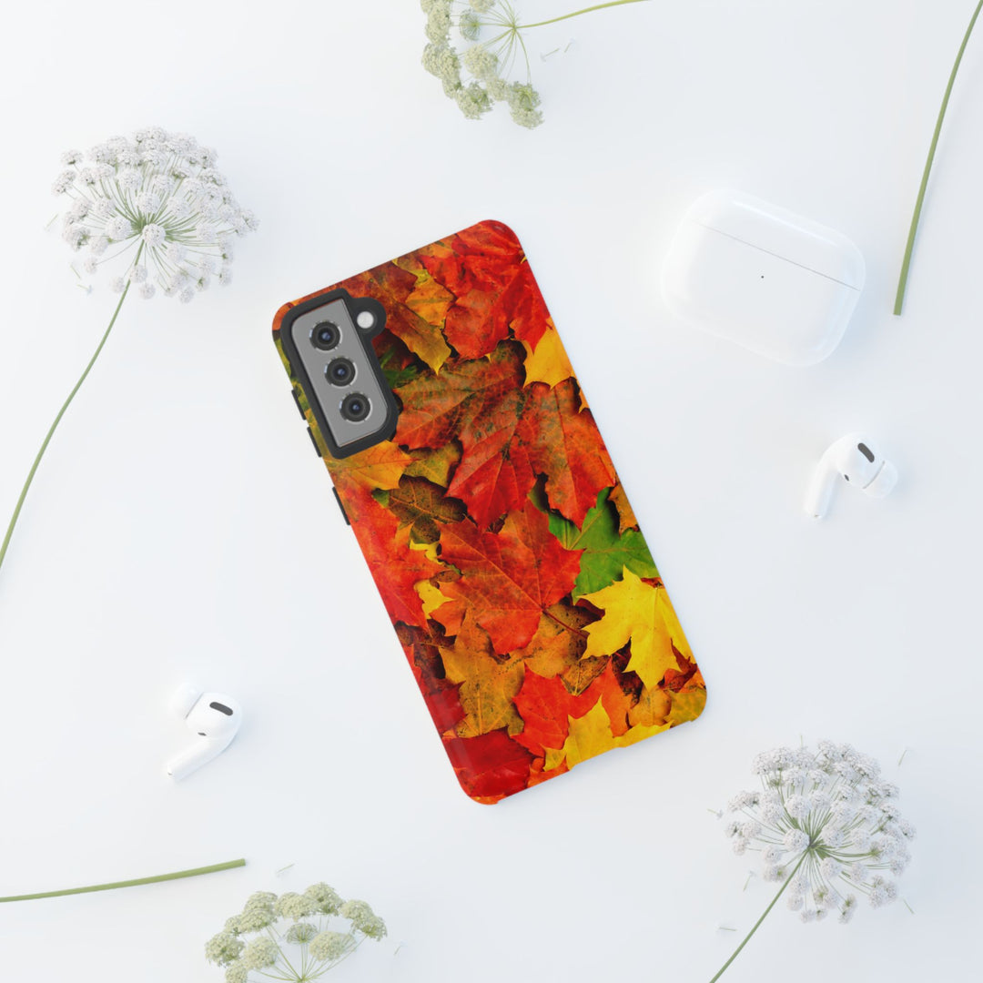 Fall Leaves Impact Resistant, Cute Phone Cases for Samsung S24, S23, S22, S21, IPhone 15 pro Iphone 14 pro Iphone 13 IPhone 12 Iphone 11 - Studio40ParkLane