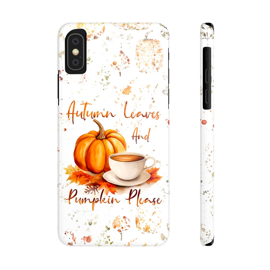 Slim Fall Leaves and Pumpkins Slim Cute Phone Cases for Iphone | iPhone 15 Case | iPhone 15 Pro Max Case, Iphone 14, Iphone 14 Pro Max, Iphone 13 - Studio40ParkLane