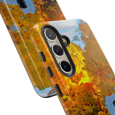 Impact Resistant, Fall Leaves Watercolor, Cute Phone Cases for Samsung S24, S23, S22, S21, IPhone 15 pro Iphone 14 pro Iphone 13 IPhone 12 Iphone 11