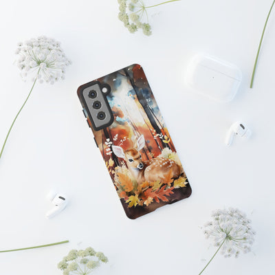 Autumn Fall Deer Forest Gift for Her Cute Phone Case for, Samsung Galaxy S24, S23, S22, S21, IPhone 16 Case | Iphone 15, Iphone 14, IPhone 13 Case