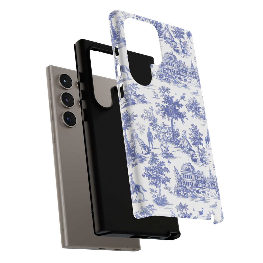 French Toile Premium Tough Phone Case, Timeless Cute Phone Case for Samsung Galaxy S25 S24 S23 Ultra &amp; iPhone 16 15 Pro Max - Studio40ParkLane