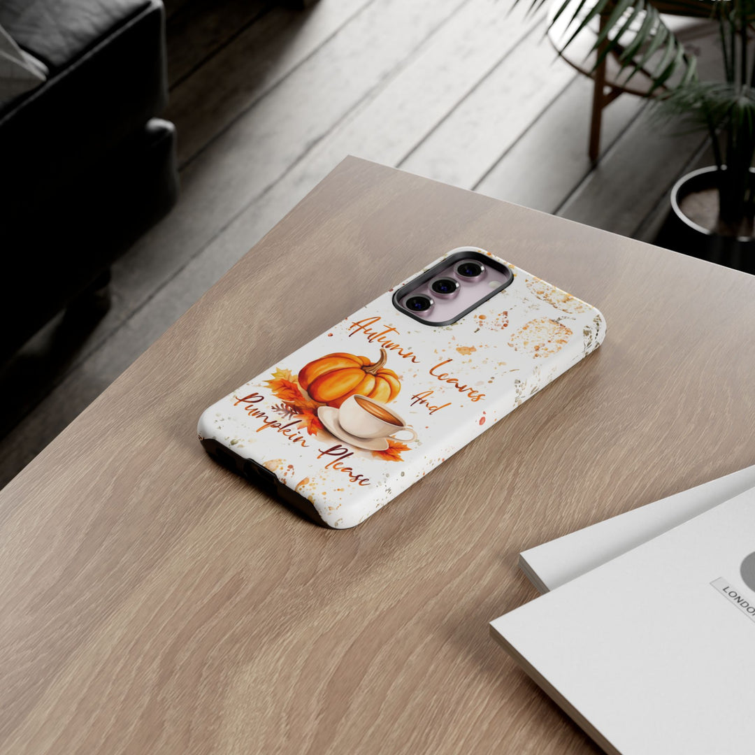 Impact Resistant, Fall Leaves Pumpkin Pie, Cute Phone Cases for Samsung S24, S23, S22, S21, IPhone 15 pro Iphone 14 pro Iphone 13 IPhone 12 Iphone 11 - Studio40ParkLane