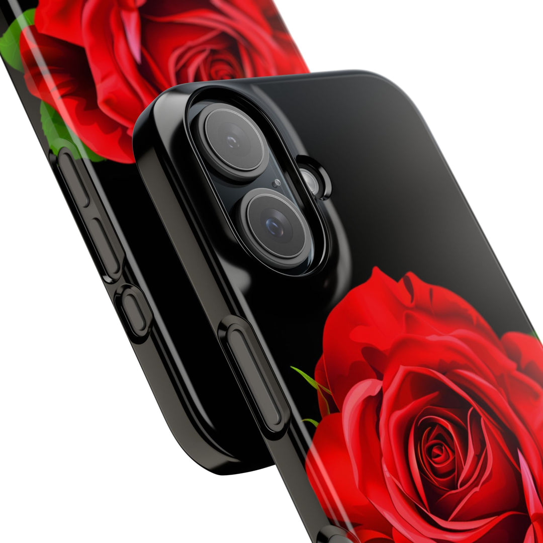 Slim Custom Personalized Red Rose Flowers Gift for Her Cute Phone Cases for Iphone 16 Pro Max | iPhone 15 Case | iPhone 15 Pro Max Case, Iphone 14, Iphone 14 Pro Max, Iphone 13 12 11 8 7 - Studio40ParkLane