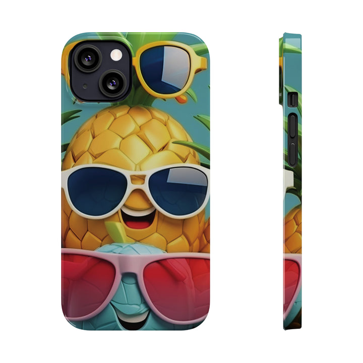 Slim Cute Phone Cases for Iphone - | iPhone 15 Case | iPhone 15 Pro Max Case, Iphone 14 Case, Iphone 14 Pro Max, Iphone 13, Summer Pineapple Fruit - Studio40ParkLane