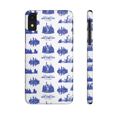 Slim New York Skyline Blue Collage Coquette Gift for Her Cute Phone Cases for Iphone 16 Pro Max | iPhone 15 Case | iPhone 15 Pro Max Case, Iphone 14, Iphone 14 Pro Max, Iphone 13 12 11 8 7