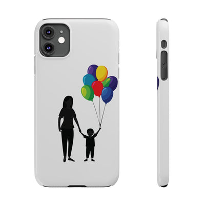 Slim Mother Child Balloons Gift for Her Cute Phone Cases for Iphone 16 Pro Max | iPhone 15 Case | iPhone 15 Pro Max Case, Iphone 14, 13, 12, 11, 10, 8, 7