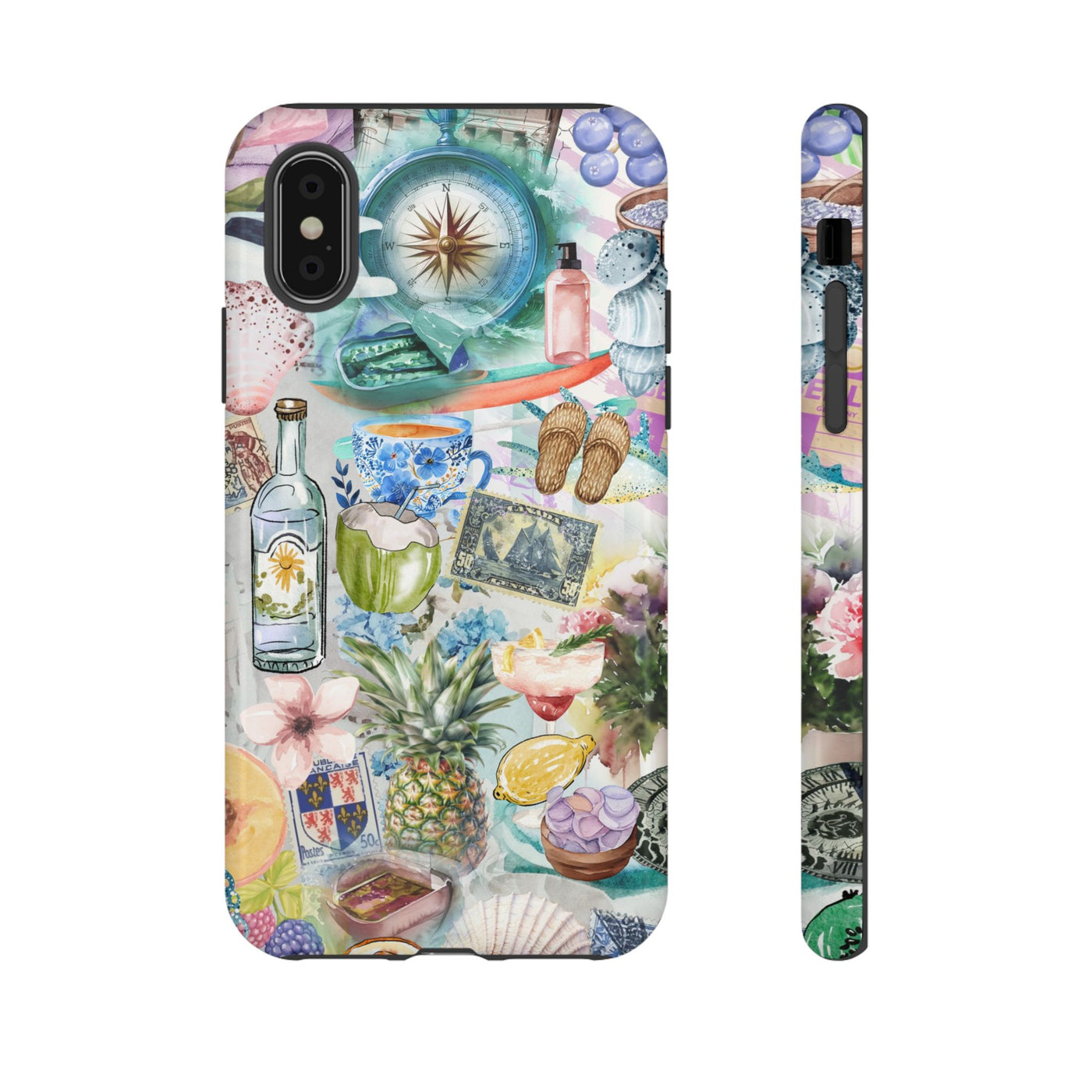 Impact Resistant, Travel Coquette Collage, Cute Phone Cases for Samsung S24, S23, S22, S21, IPhone 15 pro Iphone 14 pro Iphone 13 IPhone 12 Iphone 11