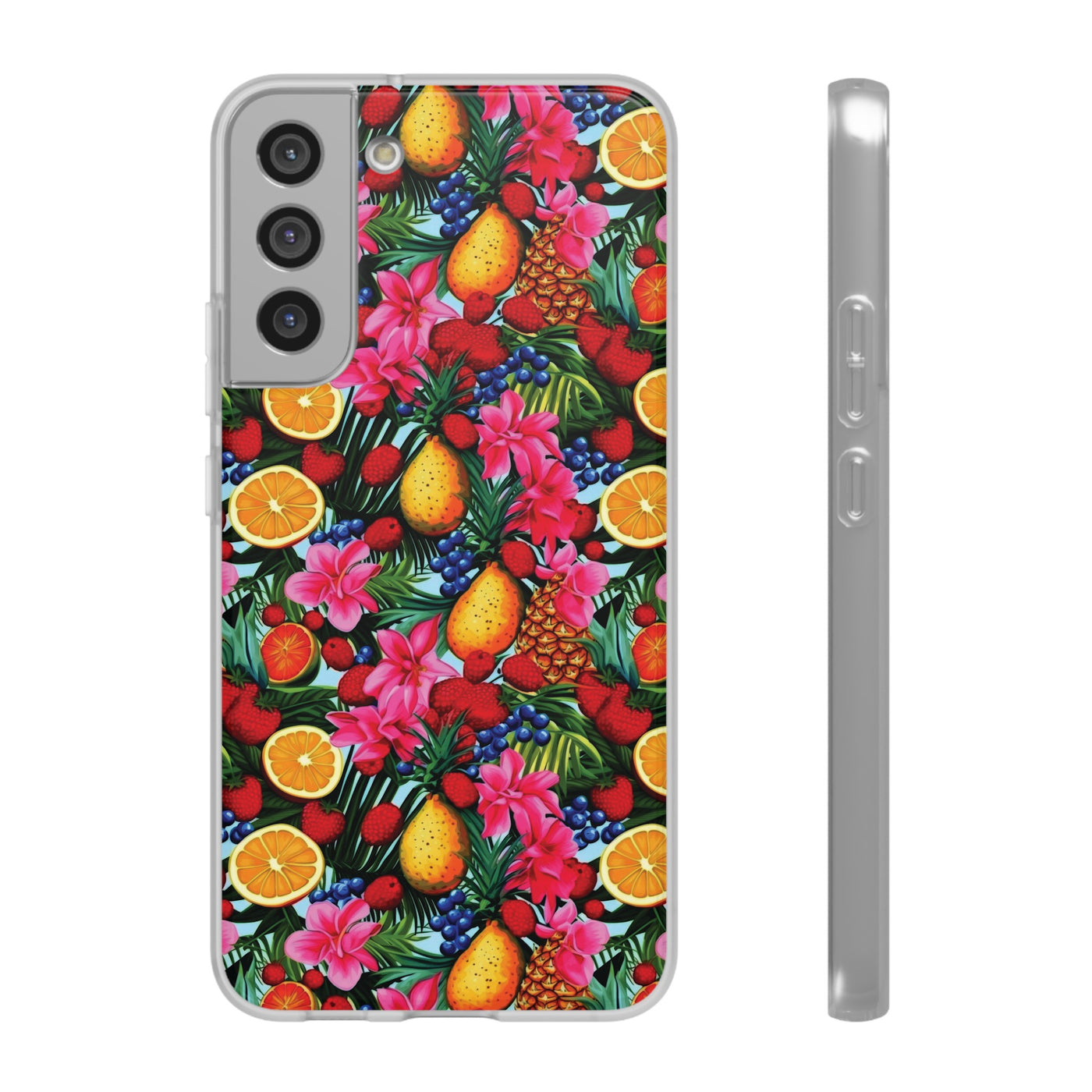 Cute Flexi Phone Cases, For Iphones and Samsung Galaxy Phones, Summer Mixed Fruit, Galaxy S23 Phone Case, Samsung S22 Case, Samsung S21, Iphone 15, Iphone 14, Iphone 13