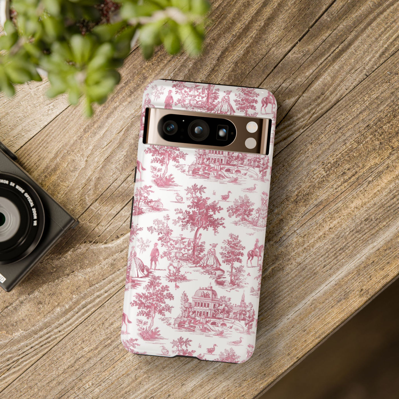 Premium Tough French Toile Gift for Her Cute Phone Cases for Samsung S25, S24, S23, S22, S21 Iphone, 16, 15, 14, 13, 12 Plus Max Pro Ultra - Studio40ParkLane