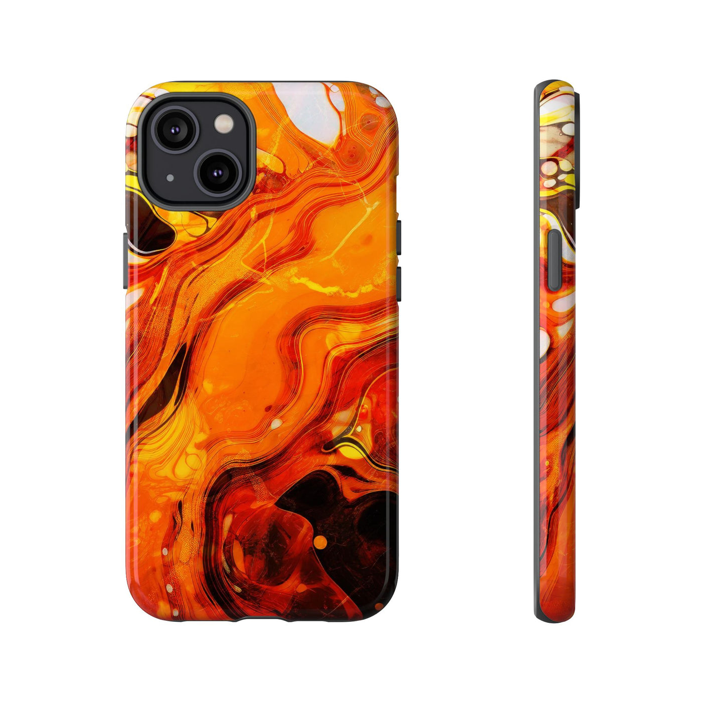 Impact Resistant, Fall Colors Marble, Cute Phone Cases for Samsung S24, S23, S22, S21, IPhone 15 pro Iphone 14 pro Iphone 13 IPhone 12 Iphone 11